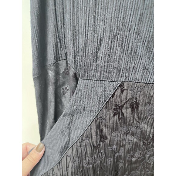 Yasuko Kurisaka Handwoven Art To Wear Dress Maxi Black Textured Patchwork S/M - Picture 4 of 6